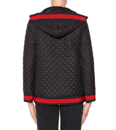 gucci gg jacquard wool|Gucci black diamond quilted coat.